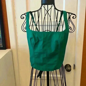 Abercrombie & Fitch Emerald Green Crop Tank Top